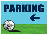 Picture of Golf Tournament Parking Left Yard Sign (GTPLYS#002)